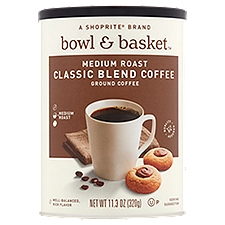 Bowl & Basket Classic Blend Coffee Medium Roast Ground Coffee, KFP, 11.3 oz