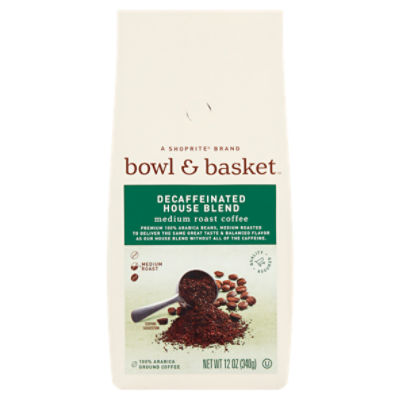 Bowl & Basket Decaffeinated House Blend Medium Roast Coffee, 12 oz