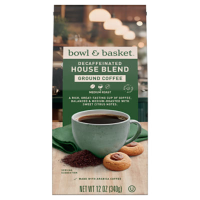 Bowl & Basket Decaffeinated House Blend Medium Roast Coffee, 12 oz