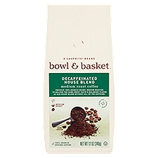 Bowl & Basket Decaffeinated House Blend Medium Roast, Coffee, 12 Ounce
