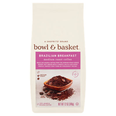 Bowl & Basket Brazilian Breakfast Medium Roast Coffee, 12 oz, 12 Ounce
