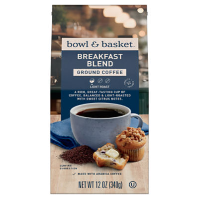 Bowl & Basket Brazilian Breakfast Medium Roast Coffee, 12 oz, 12 Ounce