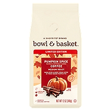 Bowl & Basket Pumpkin Spice Medium Roast, Coffee, 12 Ounce