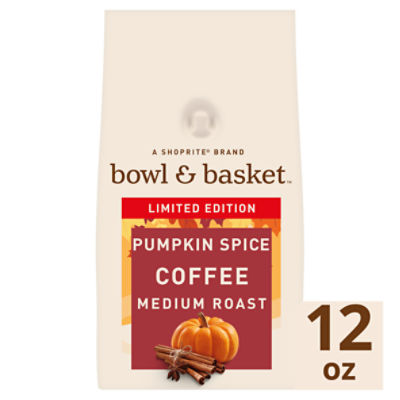 Bowl & Basket Pumpkin Spice Medium Roast Coffee Limited Edition, 12 oz, 12 Ounce