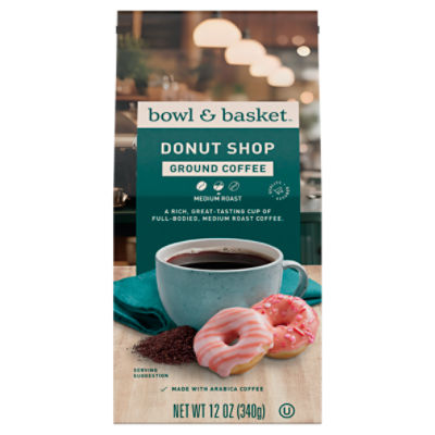 Bowl & Basket Donut Shop Blend Medium Roast Coffee, 12 oz, 12 Ounce