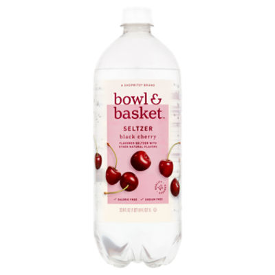 Bowl & Basket Black Cherry Seltzer, 33.8 fl oz