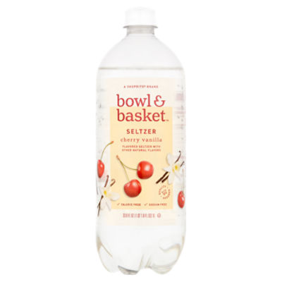 Bowl & Basket Cherry Vanilla Seltzer, 33.8 fl oz, 33.8 Fluid ounce