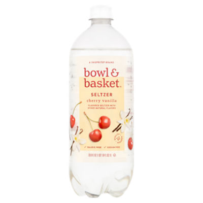 Bowl & Basket Cherry Vanilla Seltzer, 33.8 fl oz