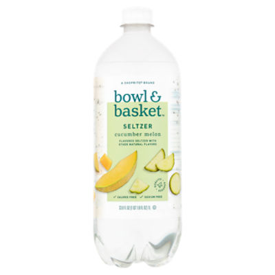 Bowl & Basket Cucumber Melon Seltzer, 33.8 fl oz, 33.8 Fluid ounce