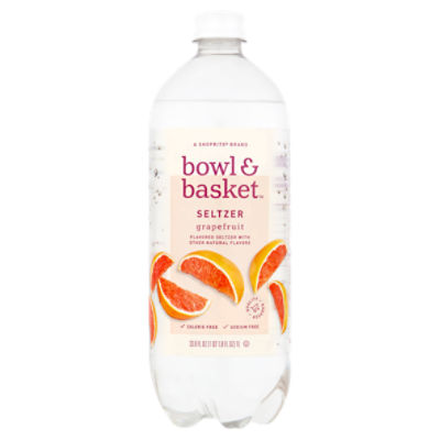 Bowl & Basket Grapefruit Seltzer, 33.8 fl oz, 33.8 Fluid ounce