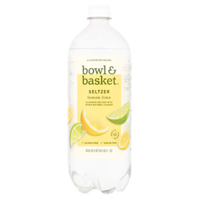 Bowl & Basket Lemon Lime Seltzer, 33.8 fl oz, 33.8 Fluid ounce
