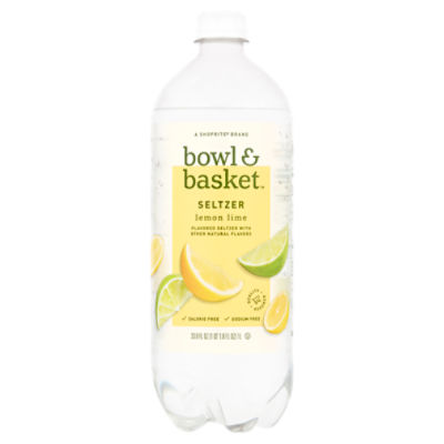 Bowl & Basket Lemon Lime Seltzer, 33.8 fl oz