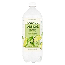 Bowl & Basket Lime Mint, Seltzer, 33.8 Fluid ounce