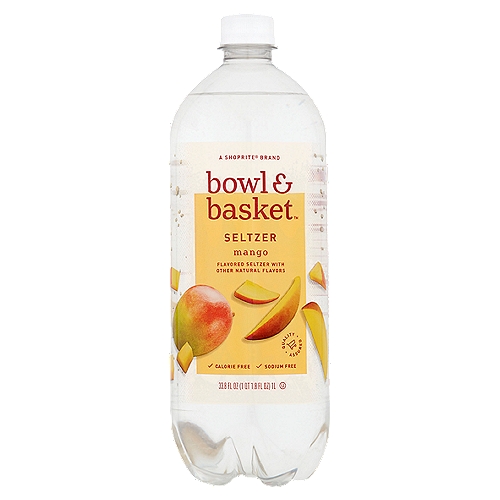 Bowl & Basket Mango Seltzer, 33.8 fl oz
Flavored Seltzer with Other Natural Flavors