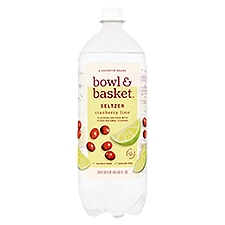 Bowl & Basket Cranberry Lime Seltzer, 33.8 fl oz, 33.8 Fluid ounce