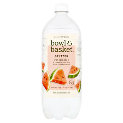 Bowl & Basket Watermelon Seltzer, 33.8 fl oz, 33.8 Fluid ounce