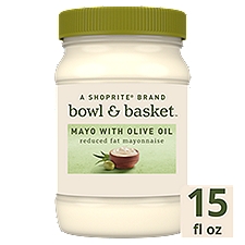 Bowl & Basket Mayonnaise Reduced Fat with Olive Oil, 15 Fluid ounce