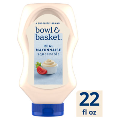 Bowl & Basket Squeezeable Real Mayonnaise, 22 fl oz, 22 Fluid ounce