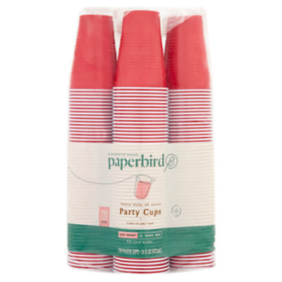 Paperbird Heavy-Duty 16 Ounce Red Party Cups, 220 count, 220 Each