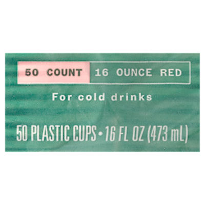 Blue 16 Oz. Heavy Duty Plastic Cups, 50-Count