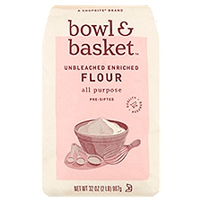 Bowl & Basket Flour Pre-Sifted Unbleached Enriched All Purpose, 32 Ounce