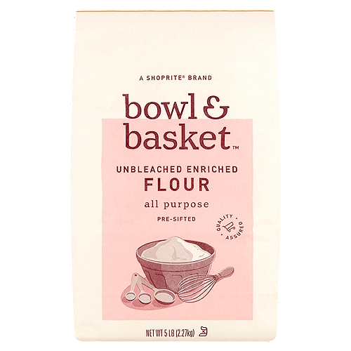 Bowl & Basket Pre-Sifted Unbleached Enriched All Purpose Flour, 5 lb