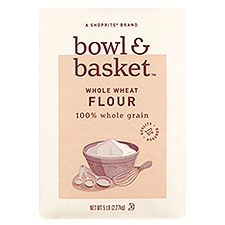 Bowl & Basket Whole Wheat Flour, 5 lb, 5 Pound