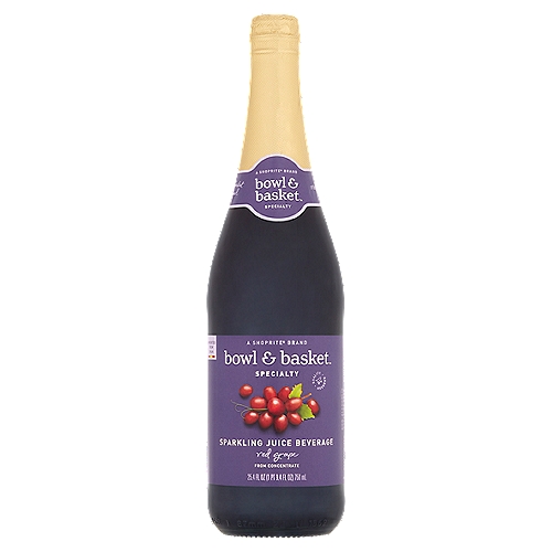 Bowl & Basket Specialty Red Grape Sparkling Juice Beverage, 25.4 fl oz