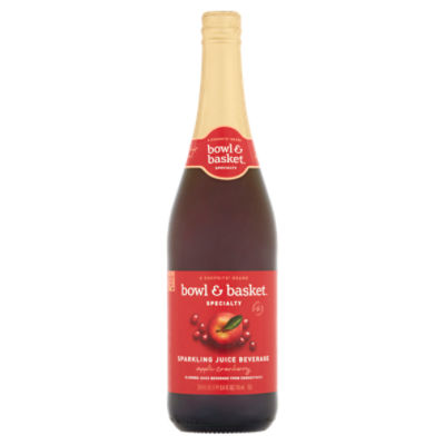 Bowl & Basket Specialty Apple Cranberry Sparkling Juice Beverage, 25.4 fl oz