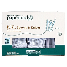 Paperbird White Everyday, Forks, Spoons & Knives, 288 Each