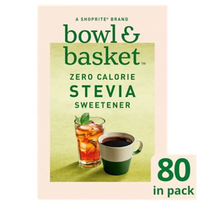 Bowl & Basket Zero Calorie Stevia Sweetener, 80 count, 5.64 oz, 5.64 Ounce