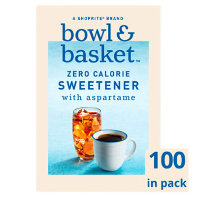 Bowl & Basket Zero Calorie Sweetener with Aspartame, 100 count, 3.52 oz