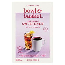 Bowl & Basket Zero Calorie with Saccharin, Sweetener, 100 Each