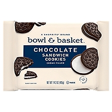 Bowl & Basket Sandwich Cookies Creme Filled Chocolate, 14.3 Ounce