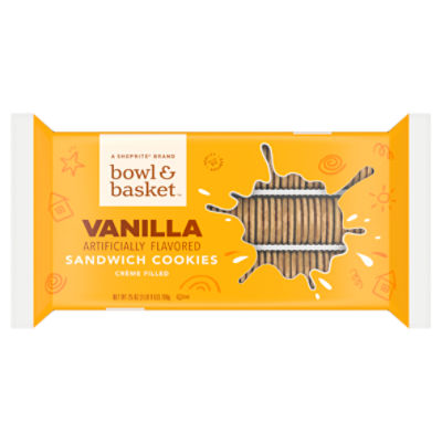 Bowl & Basket Crème Filled Vanilla Sandwich Cookies, 25 oz