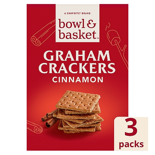 Bowl & Basket Cinnamon Graham Crackers, 3 count, 14.4 oz