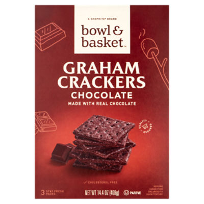 Bowl & Basket Chocolate Graham Crackers, 3 pack, 14.4 oz The Fresh Grocer