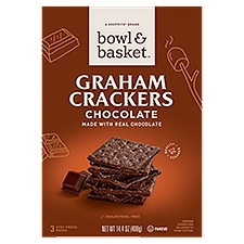 Bowl & Basket Chocolate Graham Crackers, 3 pack, 14.4 oz
