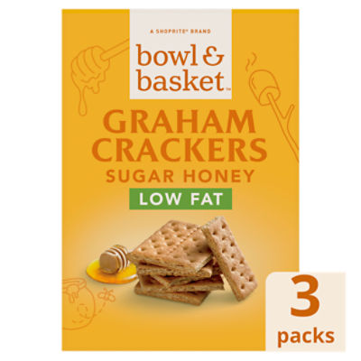Bowl & Basket Sugar Honey Low Fat Graham Crackers, 3 count, 14.4 oz