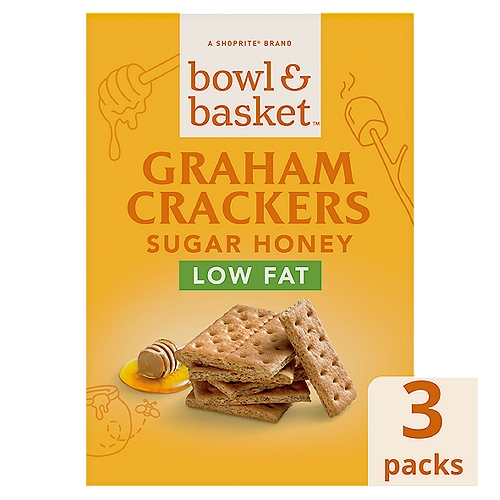 Bowl & Basket Sugar Honey Low Fat Graham Crackers, 3 count, 14.4 oz
