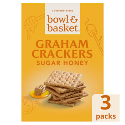 Bowl & Basket Sugar Honey Graham Crackers, 3 count, 14.4 oz