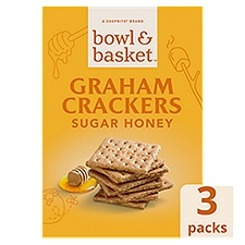 Bowl & Basket Sugar Honey Graham, Crackers, 3 Each