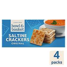 Bowl & Basket Saltine Crackers, 4 count, 16 oz, 16 Ounce