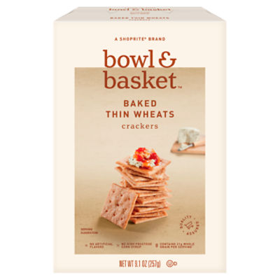 Bowl & Basket Baked Thin Wheats Crackers, 9.1 oz