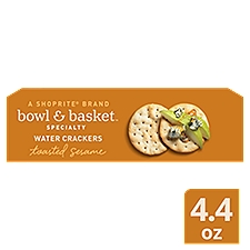 Bowl & Basket Specialty Toasted Sesame, Water Crackers, 4.4 Ounce