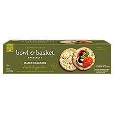 Bowl & Basket Specialty Water Crackers Herb & Garlic, 4.4 Ounce