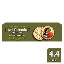 Bowl & Basket Specialty Herb & Garlic Water Crackers, 4.4 oz