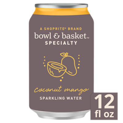 Bowl & Basket Specialty Coconut Mango Sparkling Water, 12 fl oz