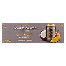 Bowl & Basket Specialty Sparkling Water Coconut Mango, 144 Fluid ounce
