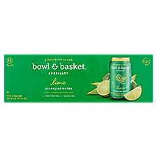 Bowl & Basket Specialty Sparkling Water Lime, 144 Fluid ounce